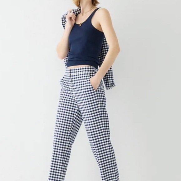 J. Crew Pants - NWT- J. Crew Kate straight-leg pant in gingham